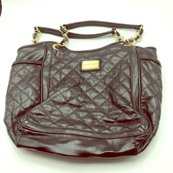 Marc Fisher Black Quilted Leather Hobo Bag - Picture 1 of 8